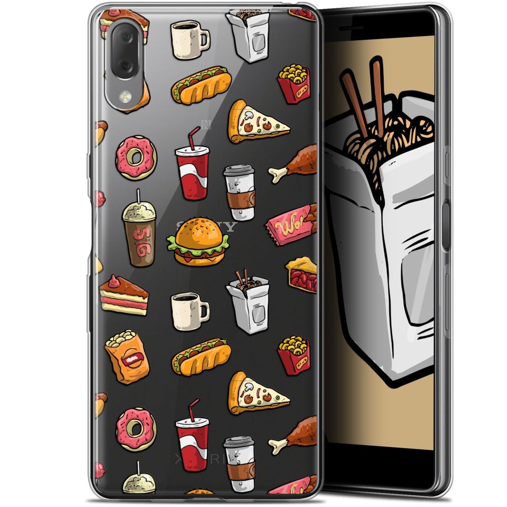 Caseink - Coque Pour Sony Xperia L3 (5.7 ) [Gel HD Collection Foodie Design Fast Food - Souple - Ultra Fin - Imprimé en France] - Coque, étui smartphone