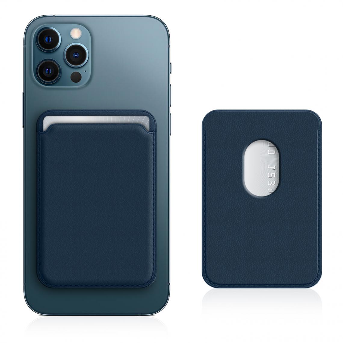 Avizar - Porte Carte Magsafe iPhone 12 bleu nuit - Autres accessoires smartphone
