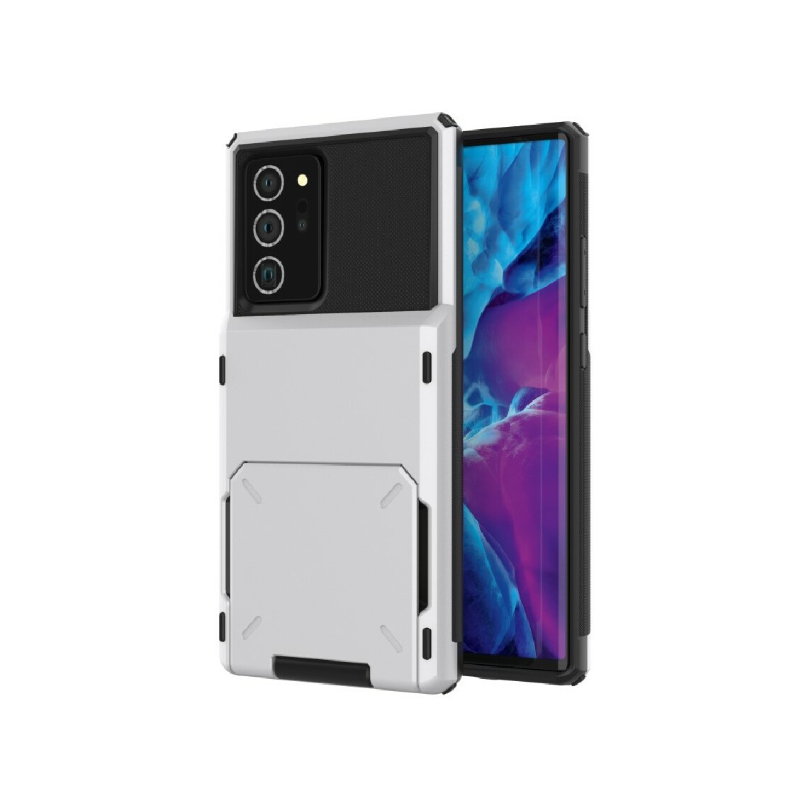 Other - Coque en TPU flip hybride avec porte-carte blanc pour votre Samsung Galaxy Note 20/Note 20 5G - Coque, étui smartphone