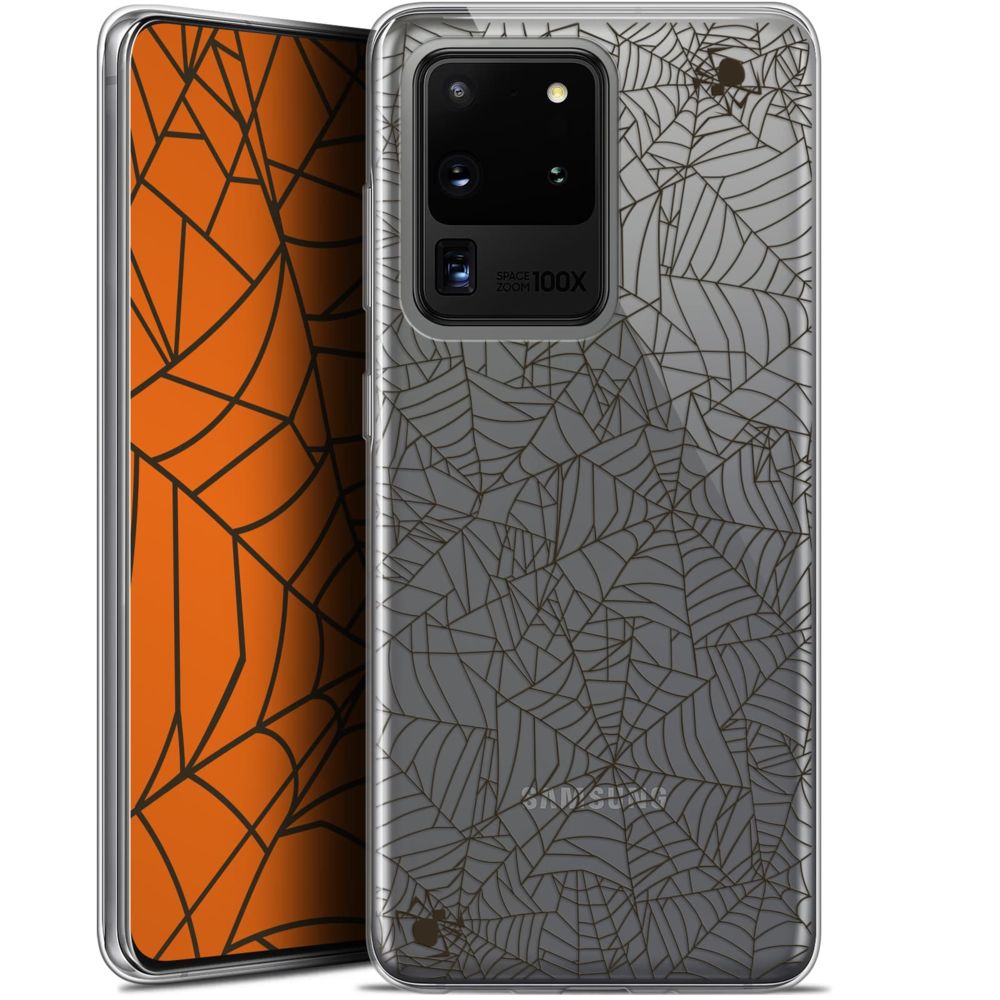 Caseink - Coque Pour Samsung Galaxy S20 Ultra (6.9 ) [Gel HD Collection Halloween Design Spooky Spider - Souple - Ultra Fin - Imprimé en France] - Coque, étui smartphone