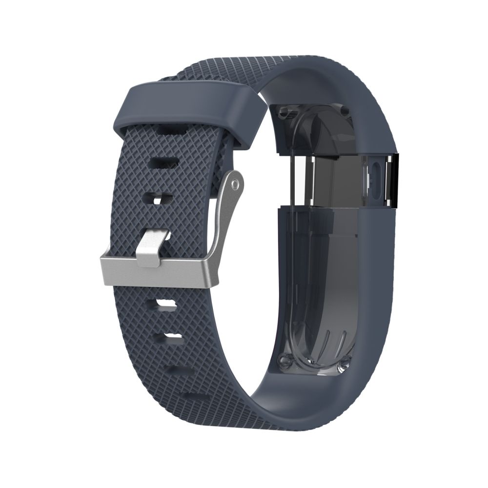 Wewoo - Bracelet pour montre connectée Dragonne ajustable de couleur unie FITBIT Charge / HR bleu marine - Bracelet connecté