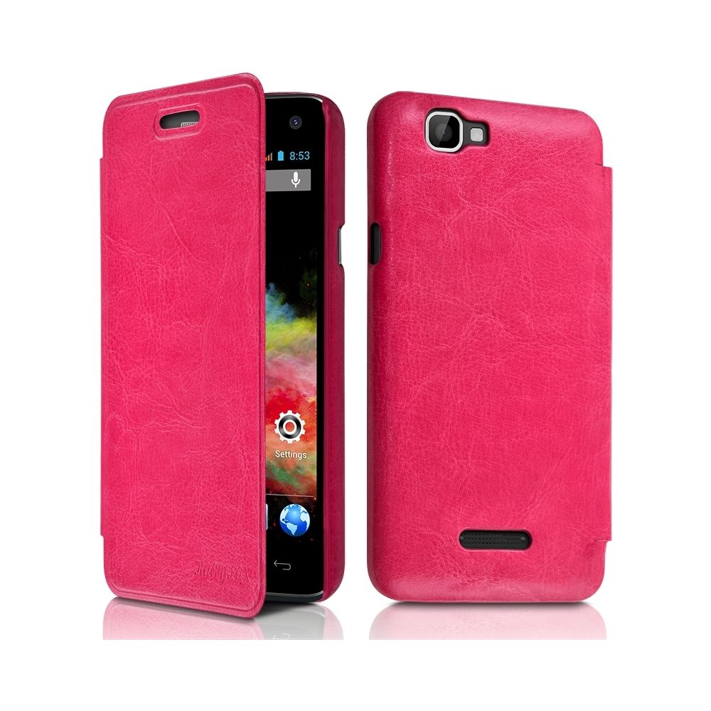 Karylax - Housse Coque Etui à rabat latéral Couleur Rose Fushia pour Wiko Rainbow 4G + Film de protection - Autres accessoires smartphone