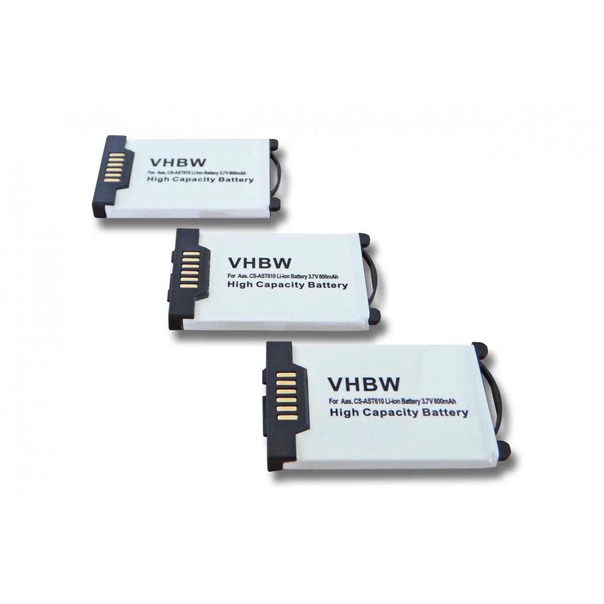 Vhbw - vhbw 3x batteries 800mAh (3.7V) pour téléphone fixe sans fil Telekom Comfort Pro CM 500 comme DK512009, 23-001059-00. - Batterie téléphone