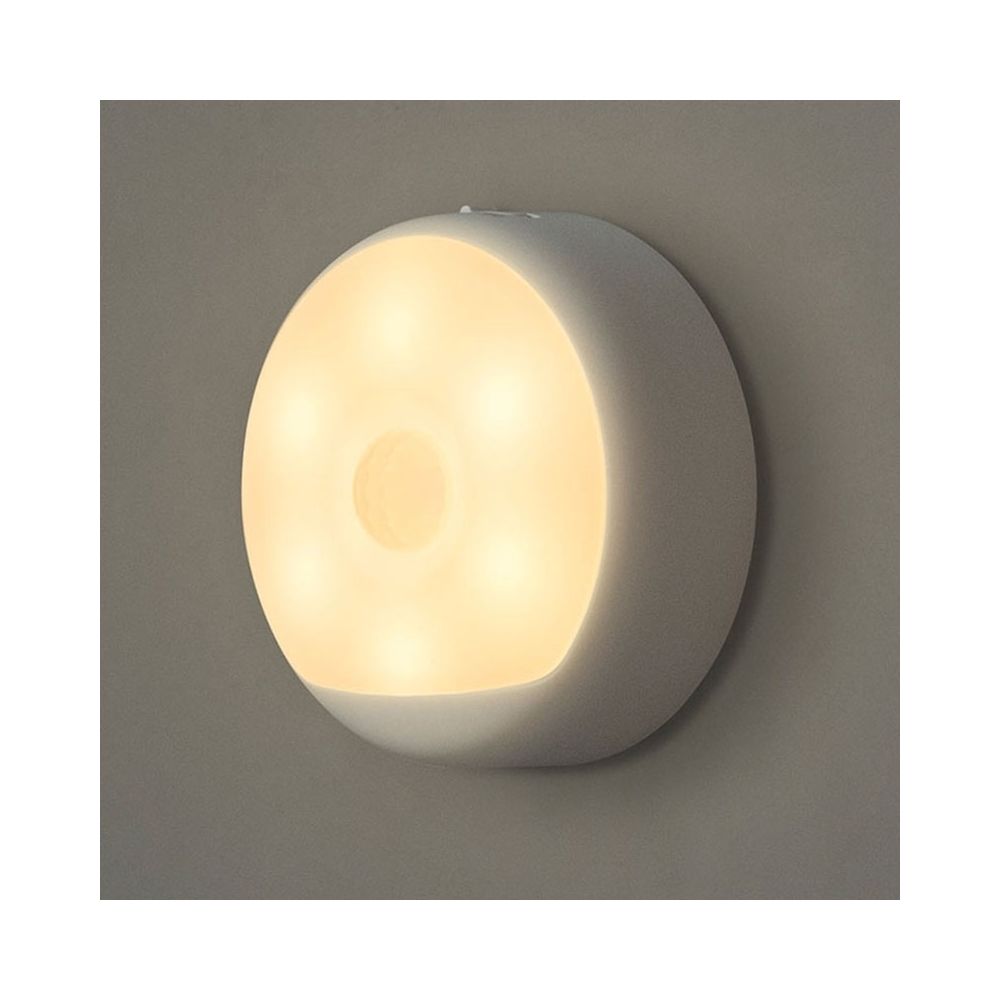 Wewoo - LED détecteur de mouvement blanc USB Charge Capteur de du Corps Humain + de Contrôle de la Lumière Night Light avec Crochet, Distance du Capteur: 5-7m Chaud - Lampe connectée