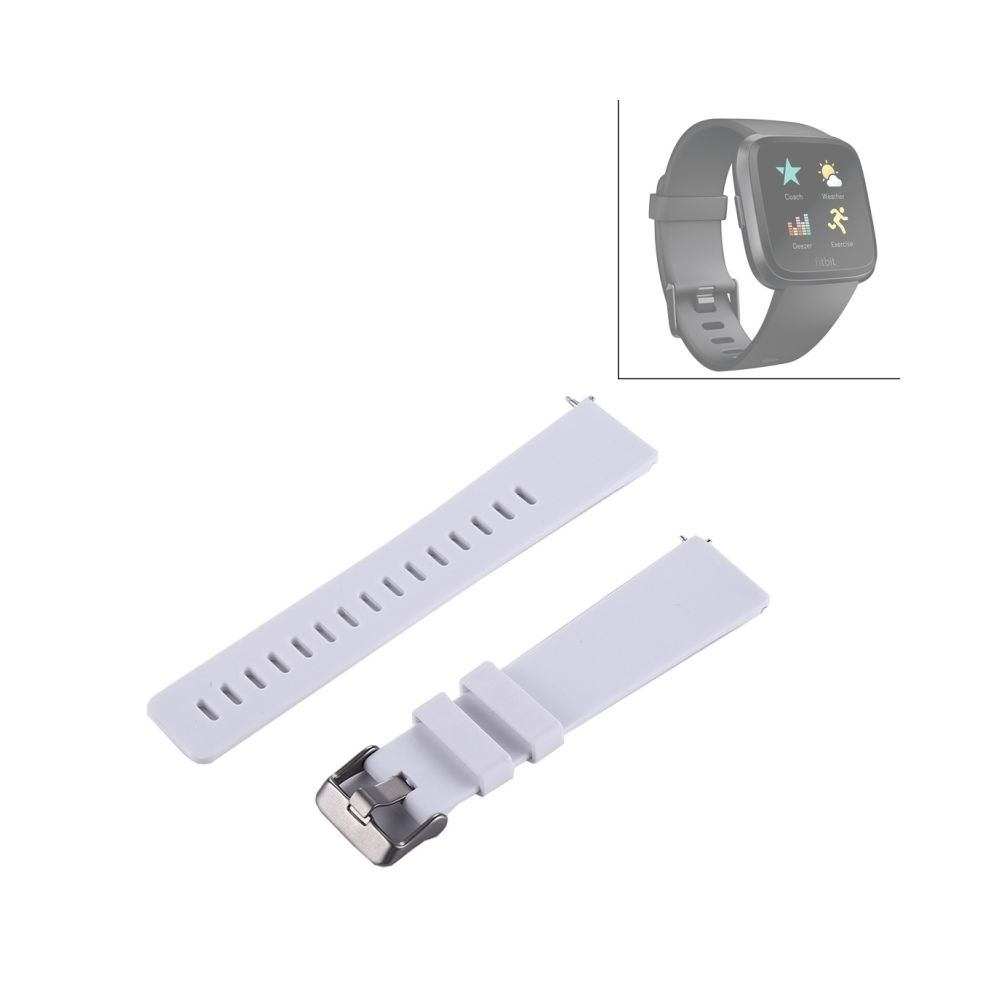 Wewoo - Bracelet pour montre connectée Fitbit Versa Simple Mode De En Silicone Blanc - Bracelet connecté