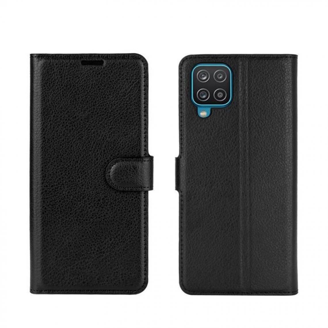 Generic - Etui Folio Noir pour Samsung Galaxy A12 - Coque, étui smartphone