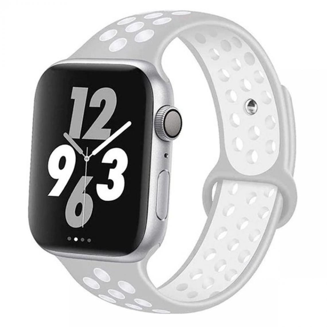 Phonecare - Bracelet Bicolore pour Apple Watch Series 7 - 45mm - gris / Blanc - Autres accessoires smartphone