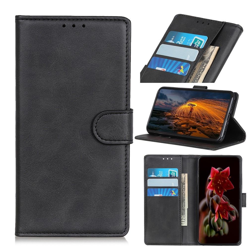 Generic - Etui en PU mat avec support noir pour votre Sony Xperia 10 II - Coque, étui smartphone