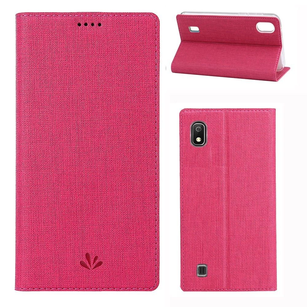 marque generique - Etui en PU avec porte-cartes et support rose pour votre Samsung Galaxy A10 - Coque, étui smartphone