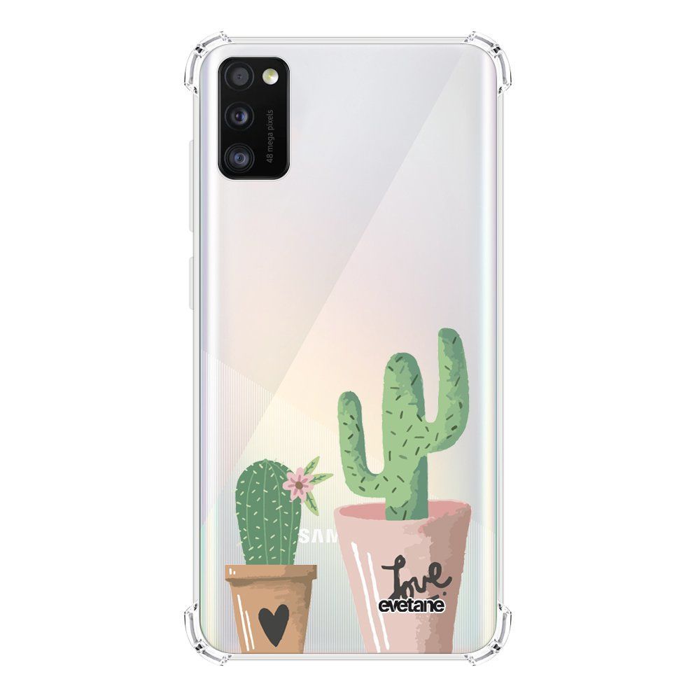 Evetane - Coque Samsung Galaxy A41 anti-choc souple avec angles renforcés transparente Cactus Love Evetane - Coque, étui smartphone