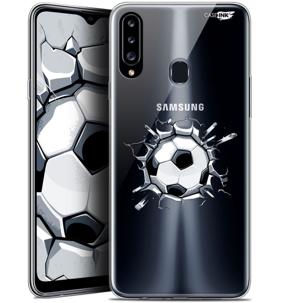 Caseink - Coque arrière Samsung Galaxy A20s (6.5 ) Gel HD [ Nouvelle Collection - Souple - Antichoc - Imprimé en France] Le Balon de Foot - Coque, étui smartphone