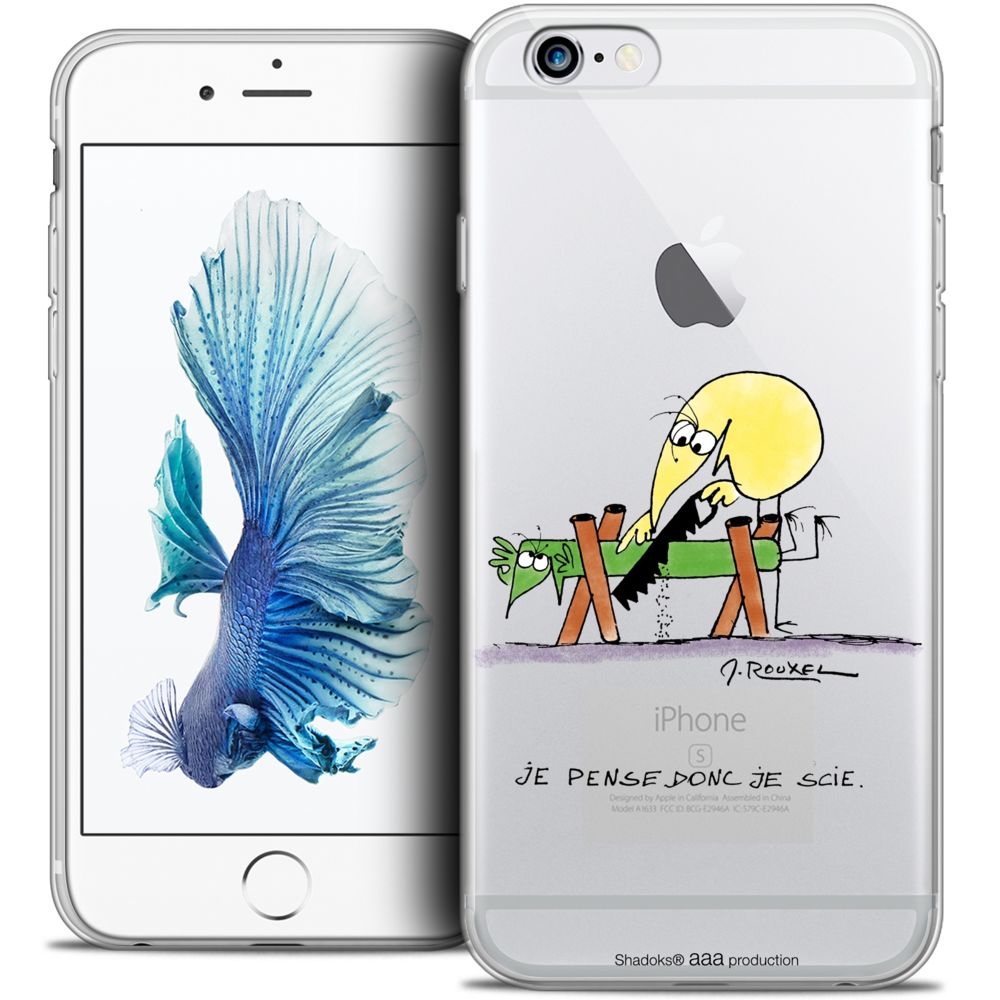 Caseink - Coque Housse Etui Apple iPhone 6/6s [Crystal HD Collection Les Shadoks ? Design Je pense Donc - Rigide - Ultra Fin - Imprimé en France] - Coque, étui smartphone