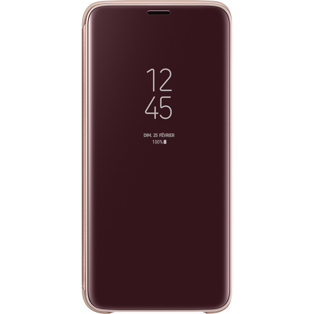 Samsung - Clear View Standing Cover Galaxy S9 Plus - Or - Coque, étui smartphone