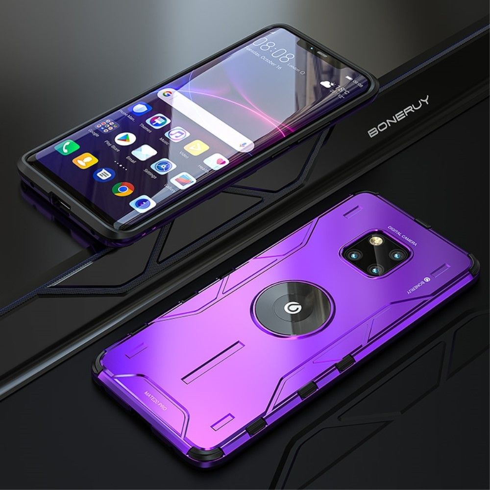 Generic - Coque en silicone + métal hybride de bouclier magique violet pour votre Huawei Mate 20 Pro - Coque, étui smartphone