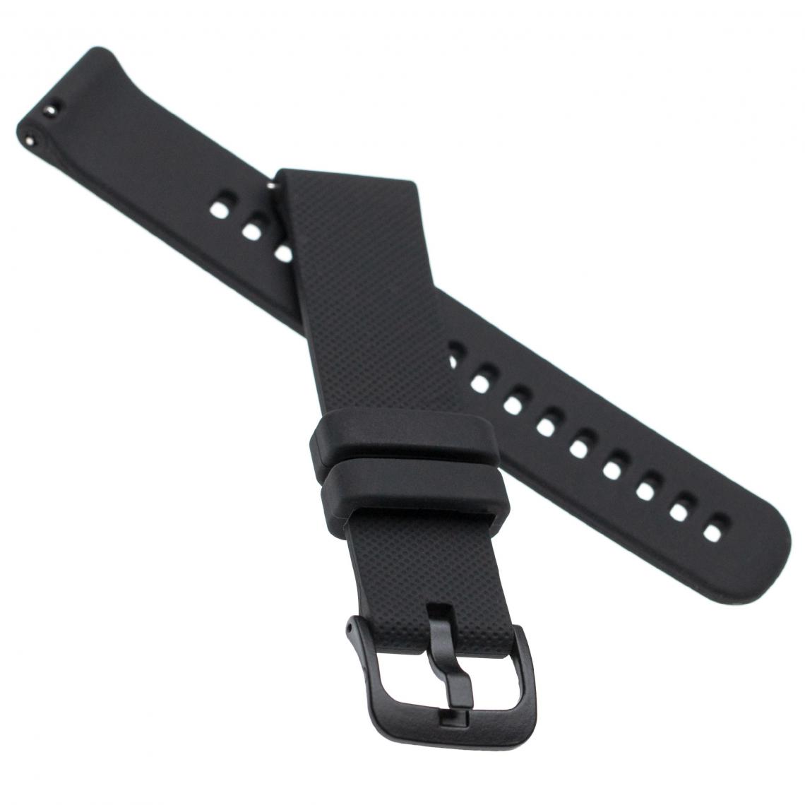 Vhbw - vhbw bracelet compatible avec Garmin Active S, Vivoactive 4s montre connectée - 10,7 + 8,2 cm silicone noir - Accessoires montres connectées