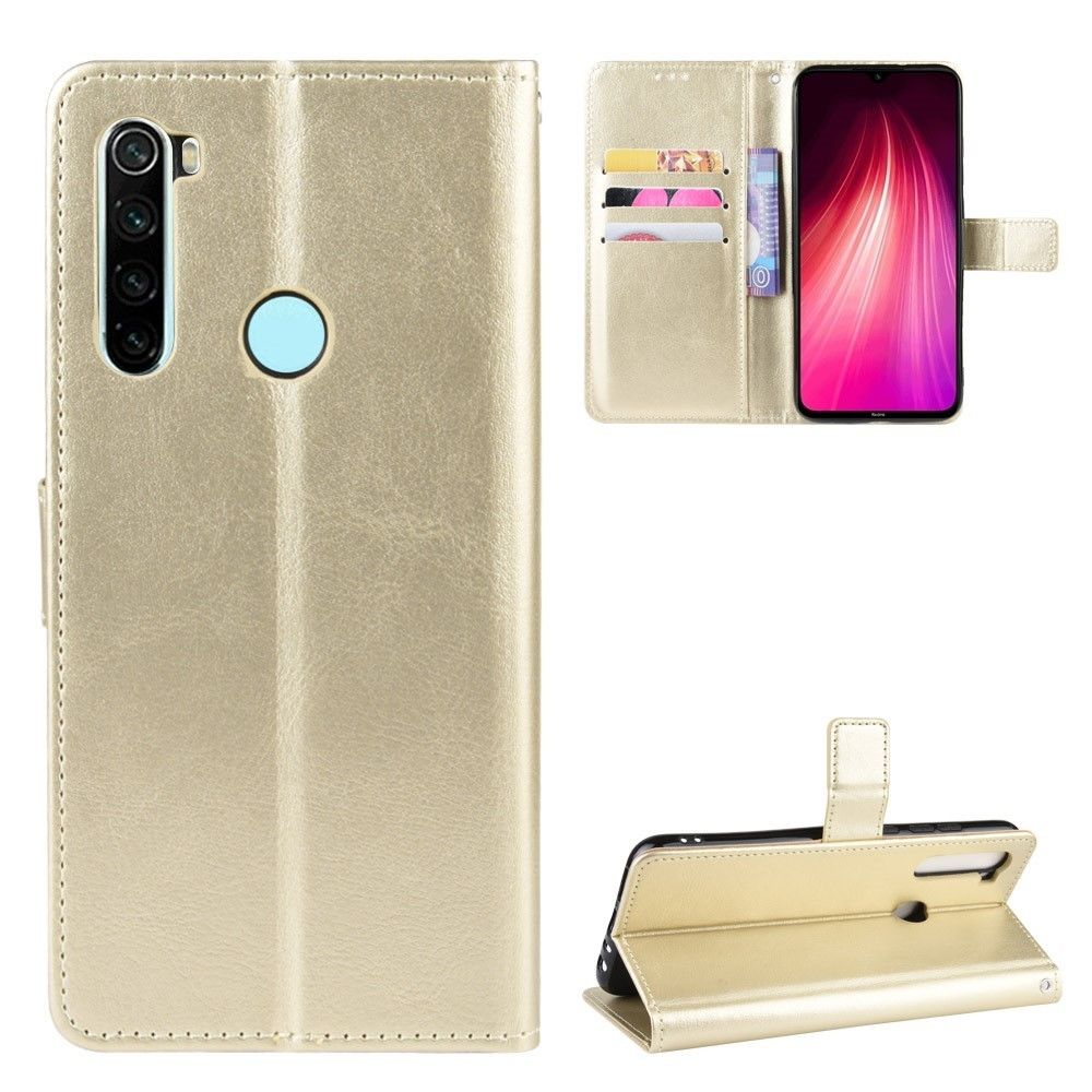 marque generique - Etui en PU + TPU peau de surface de cheval fou or pour votre Xiaomi Redmi Note 8T - Coque, étui smartphone