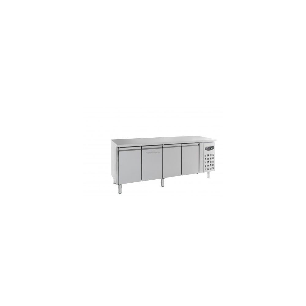 Combisteel - Table réfrigérée 700 positive - 4 portes - Combisteel - R600aRvs Aisi 2014 PortesPleine - Réfrigérateur américain