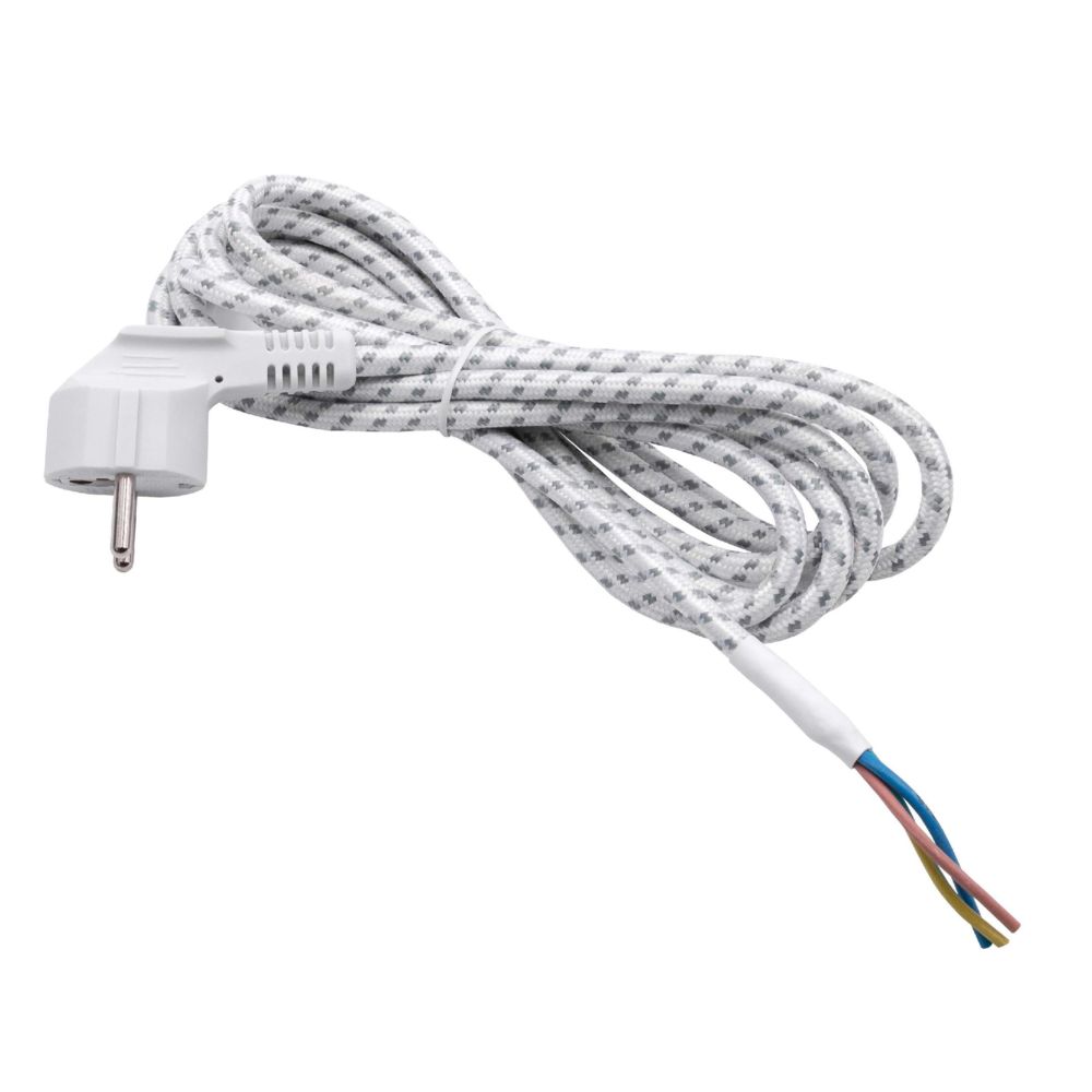 Vhbw - vhbw Câble électrique universel, connexion électrique pour fer à repasser (2.80m) - flexible, robuste avec prise de schuko et raccords de câbles - Autre appareil de mesure