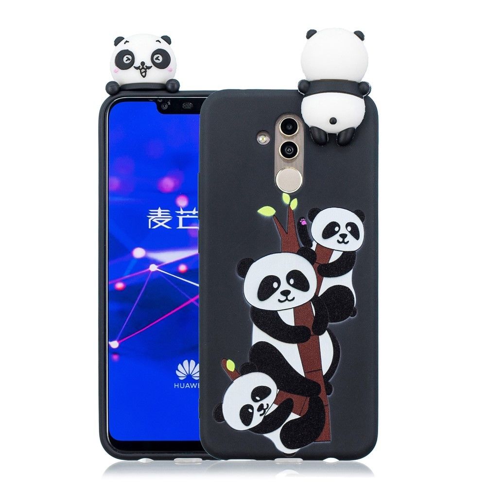 marque generique - Coque en TPU impression de motifs de poupées mignonnes en 3D beaux pandas pour votre Huawei Mate 20 Lite - Autres accessoires smartphone