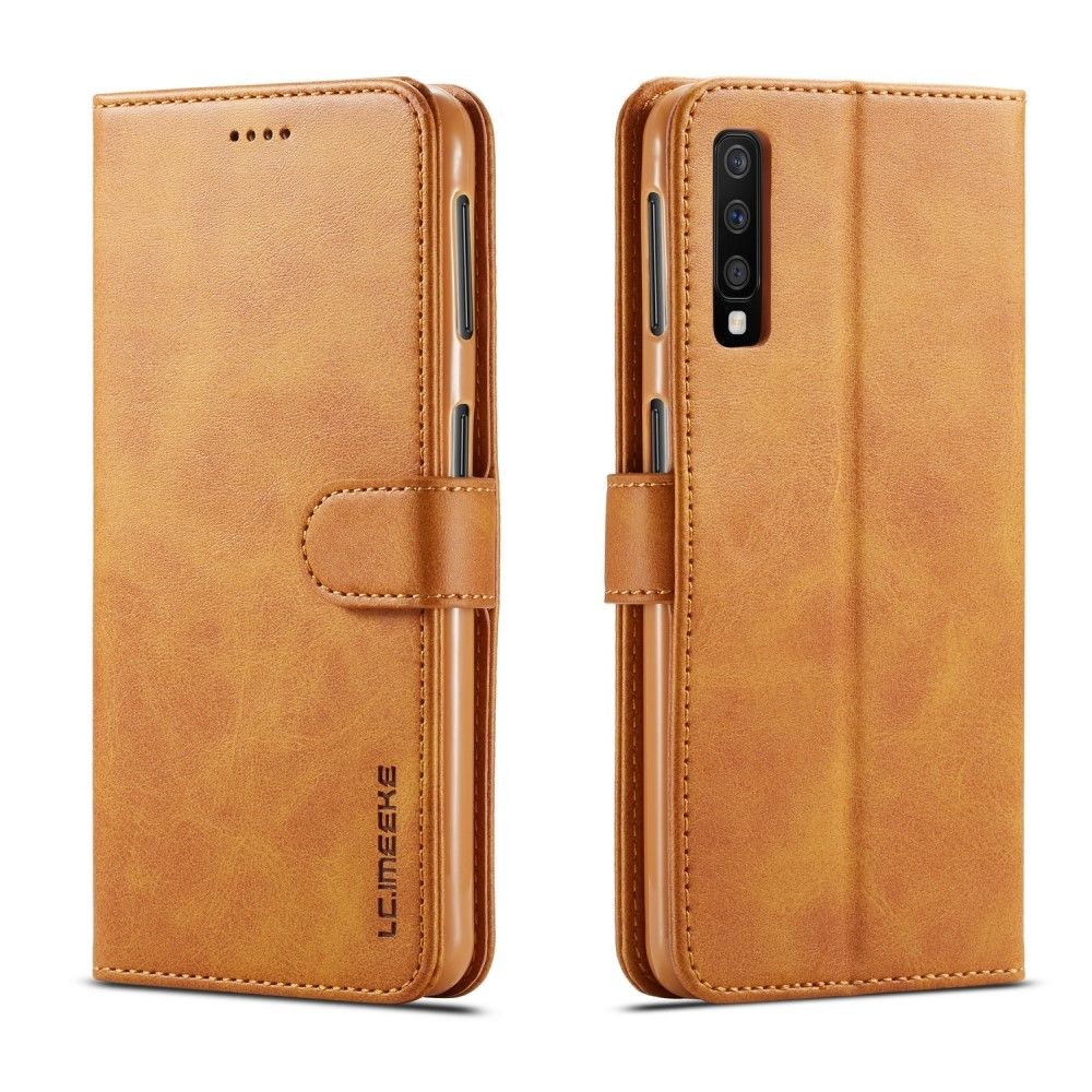 marque generique - Etui en PU marron pour votre Samsung Galaxy A7 (2018) - Autres accessoires smartphone