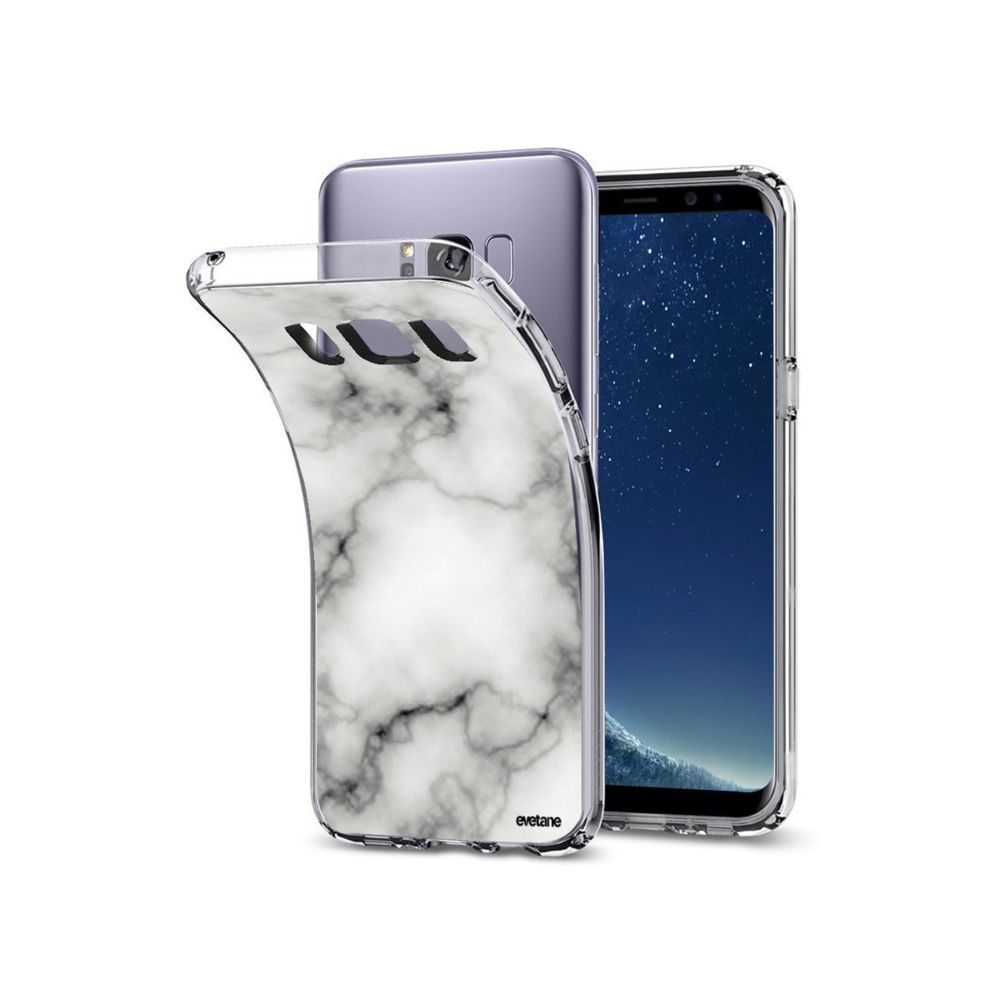 Evetane - Coque Samsung Galaxy S8 souple transparente Marbre blanc Motif Ecriture Tendance Evetane. - Coque, étui smartphone