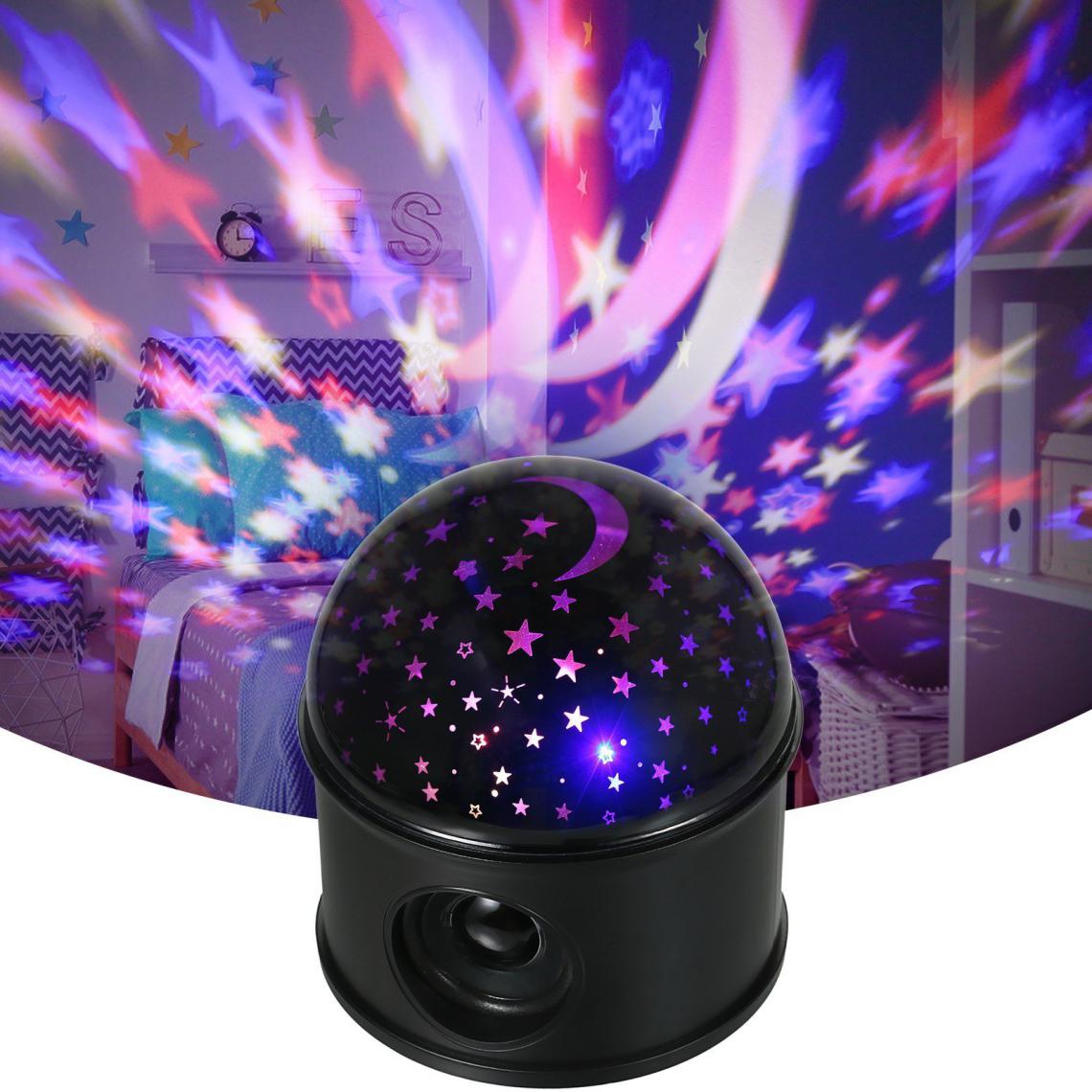 Justgreenbox - Projecteur à LED Ball Light Player BT Music Speaker Player 360 ° Rotation, White starry - Projecteurs LED