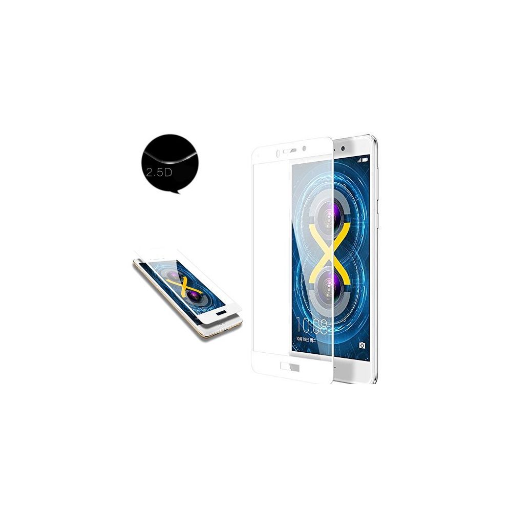 Xeptio - Huawei P8 LITE 2017 : Protection d'écran FULL COVER en verre trempé contour blanc - Tempered glass Screen protector - Protection écran smartphone