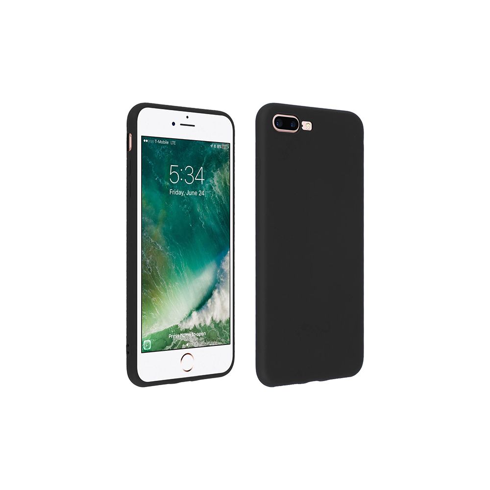 Forcell - Forcell Coque iPhone 7 Plus , iPhone 8 Plus Coque Soft Touch Silicone Gel - Noir - Coque, étui smartphone