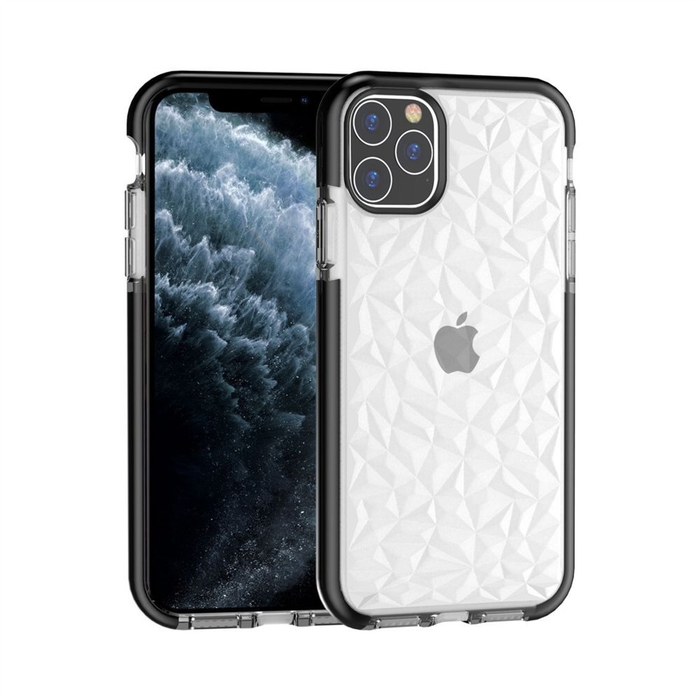 Wewoo - Coque Souple Pour iPhone 11 Pro TPU antichoc Diamond Texture Noir - Coque, étui smartphone