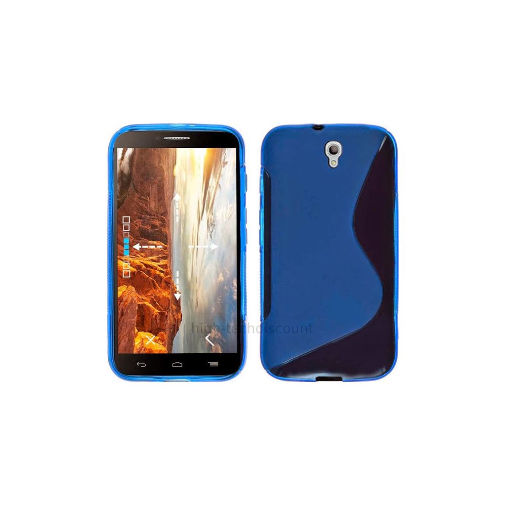 Htdmobiles - Housse etui coque silicone gel fine pour Alcatel One Touch Idol 2 6037 + film ecran - BLEU - Autres accessoires smartphone