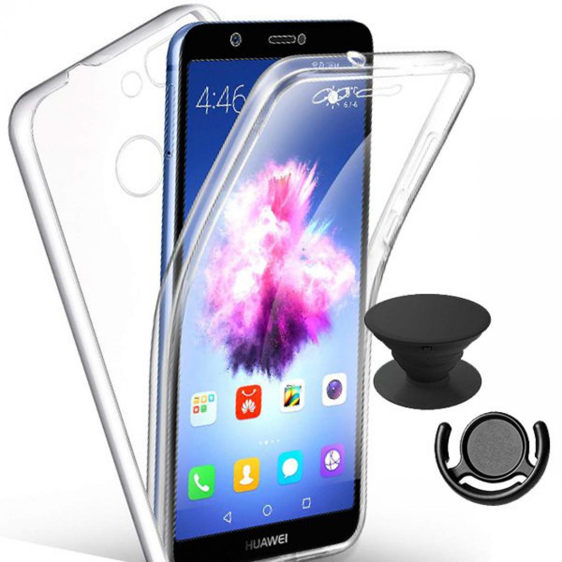 Phonecare - Kit Coque 3x1 360° Impact Protection + 1 PopSocket + 1 Support PopSocket Noir - Impact Protection - Huawei Mate 10 - Coque, étui smartphone