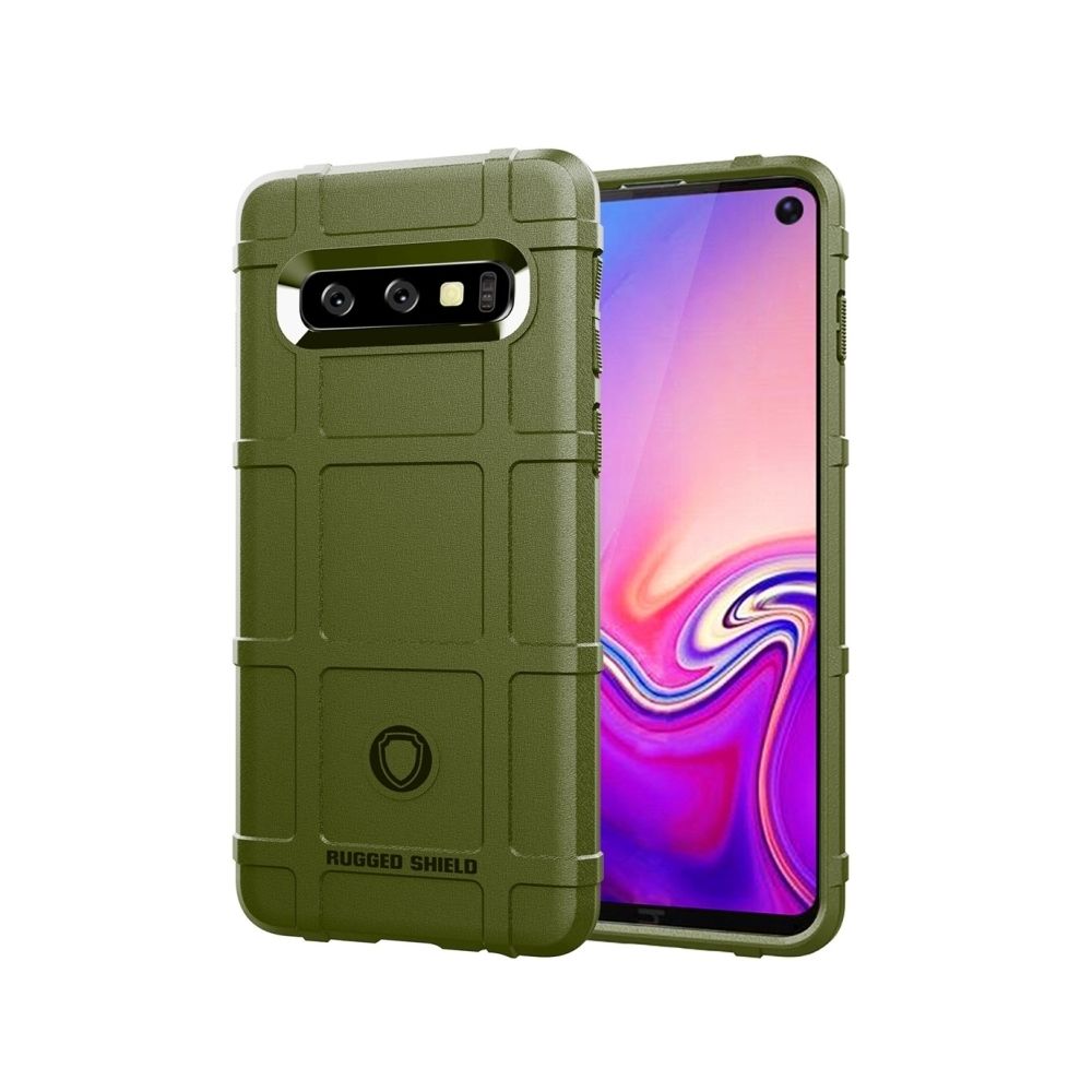 Wewoo - étuis Coque Housse TPU antichoc à couverture complète pour Galaxy S10 (vert armée) - Coque, étui smartphone