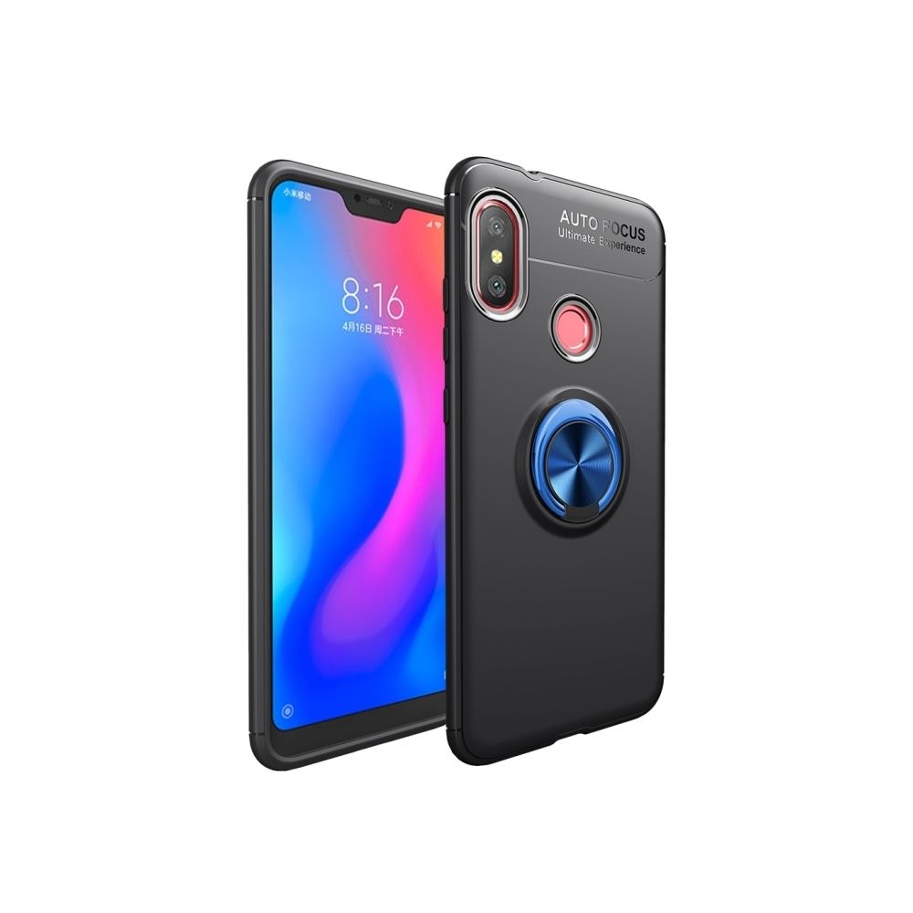 Wewoo - Coque Étui de protection en TPU antichoc pour Xiaomi Mi Play, avec support invisible (Noir, bleu) - Coque, étui smartphone