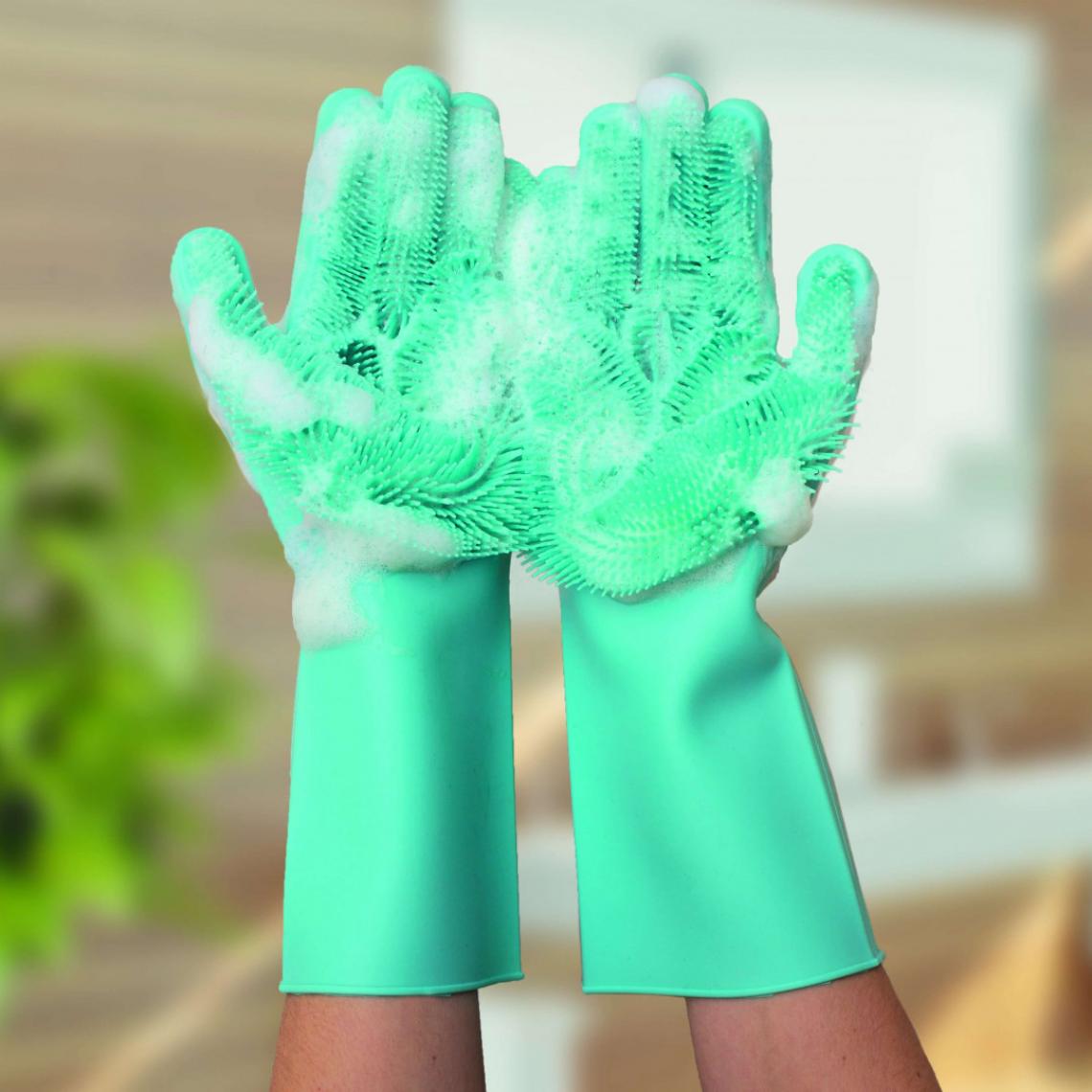 Venteo - Smart Glove Silicone - Gant multi-usages, nettoie vos animaux et protège vos mains - Lavable en machine, fabriqué en silicone - Aspirateur balai