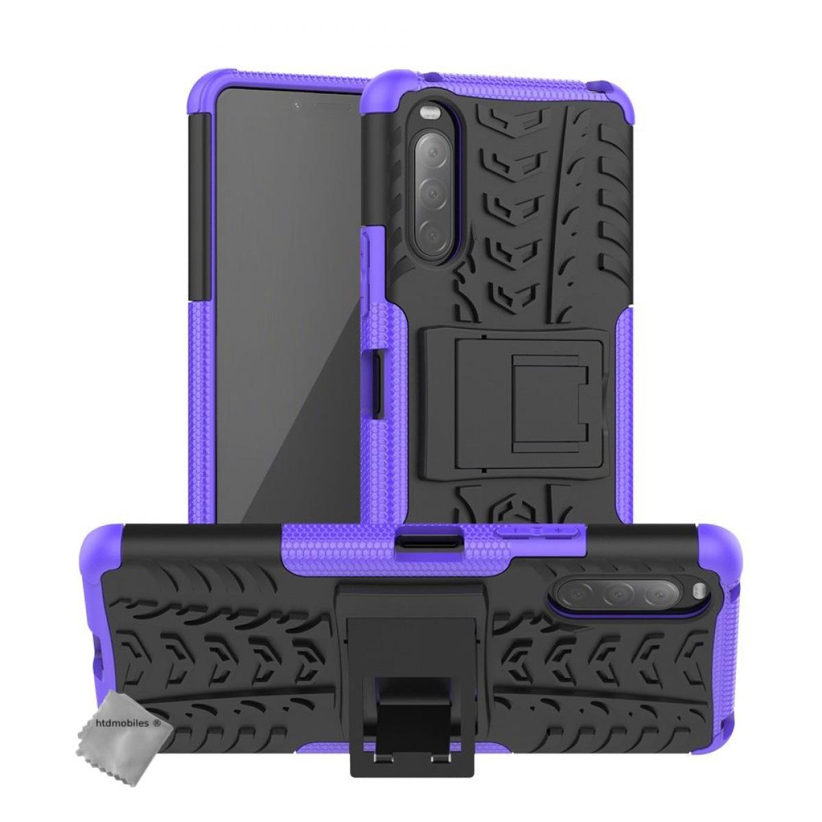 Htdmobiles - Housse etui coque rigide anti choc pour Sony Xperia 10 II + film ecran - MAUVE - Autres accessoires smartphone