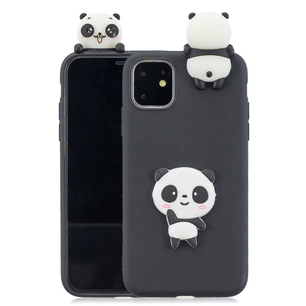 marque generique - Coque en TPU + Silicone effet 3D mignon noir/panda pour votre Apple iPhone XS Max 6.5 pouces - Coque, étui smartphone