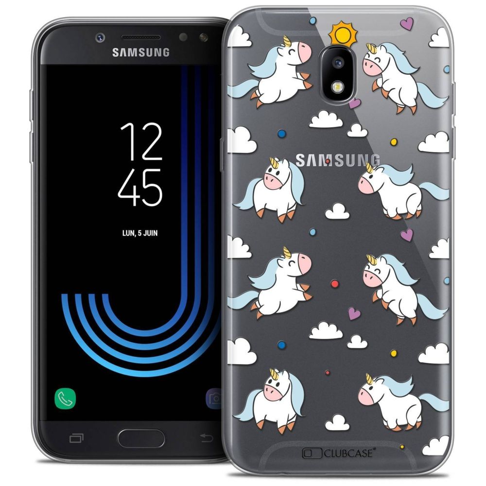 Caseink - Coque Housse Etui Samsung Galaxy J7 2017 J730 (5.5 ) [Crystal Gel HD Collection Fantasia Design Licorne In the Sky - Souple - Ultra Fin - Imprimé en France] - Coque, étui smartphone