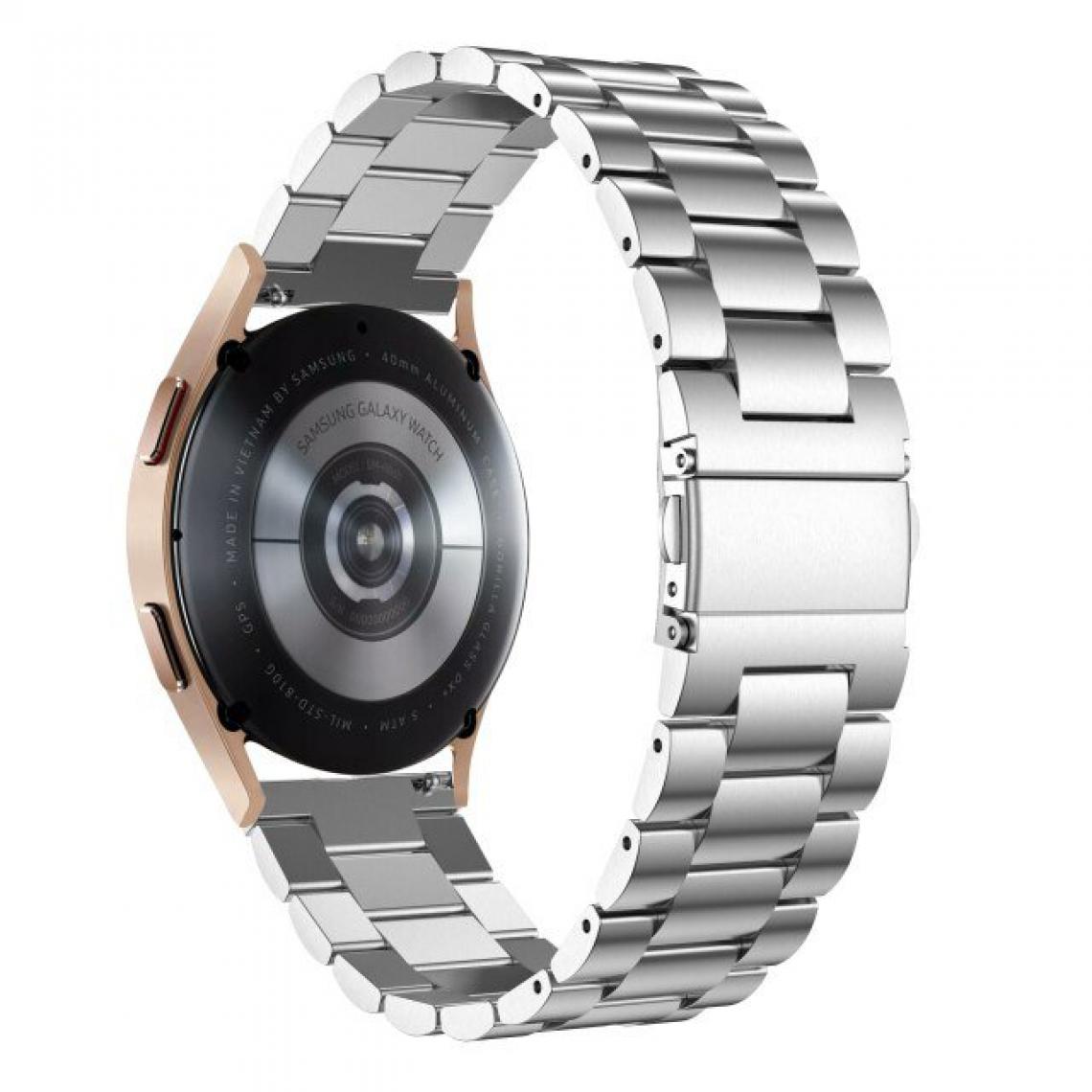 Phonecare - Bracelet en Acier Inoxydable Taille Ajustable Avec Fermoir par Clic + Outil pour Samsung Galaxy Watch4 - 40mm - gris - Autres accessoires smartphone