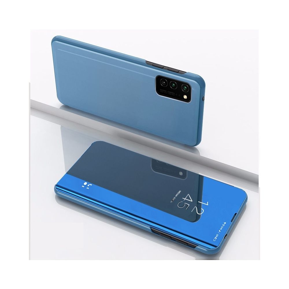 Wewoo - Housse Coque Pour Galaxy S11 Plus miroir plaqué gauche et droite Flip Cover avec support étui téléphone portable bleu - Coque, étui smartphone