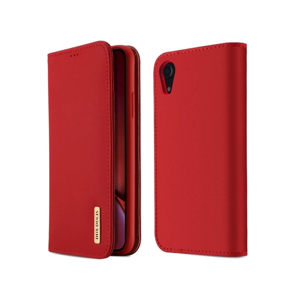 Wewoo - Housse Coque en cuir TPU + PU + pour iPhone XR, avec emplacements pour cartes et porte-monnaie (rouge) - Coque, étui smartphone