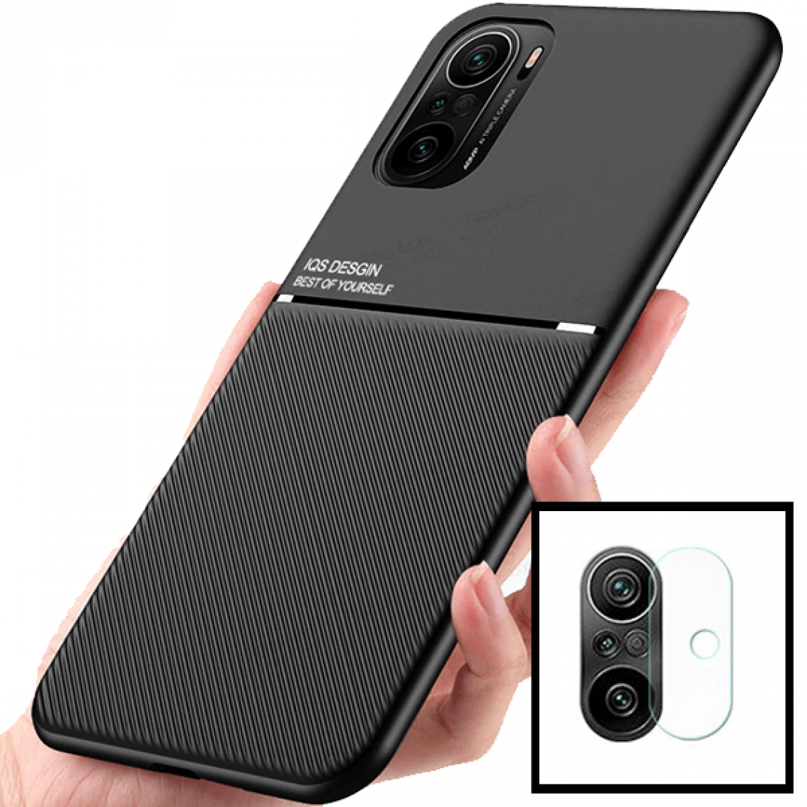 Phonecare - Kit Coque Magnétique Lux + Film de Verre Trempé 5D à Couverture Complète pour le Film de Verre pour Caméra Arrière Arrière pour Xiaomi Mi 11X Pro - Coque, étui smartphone