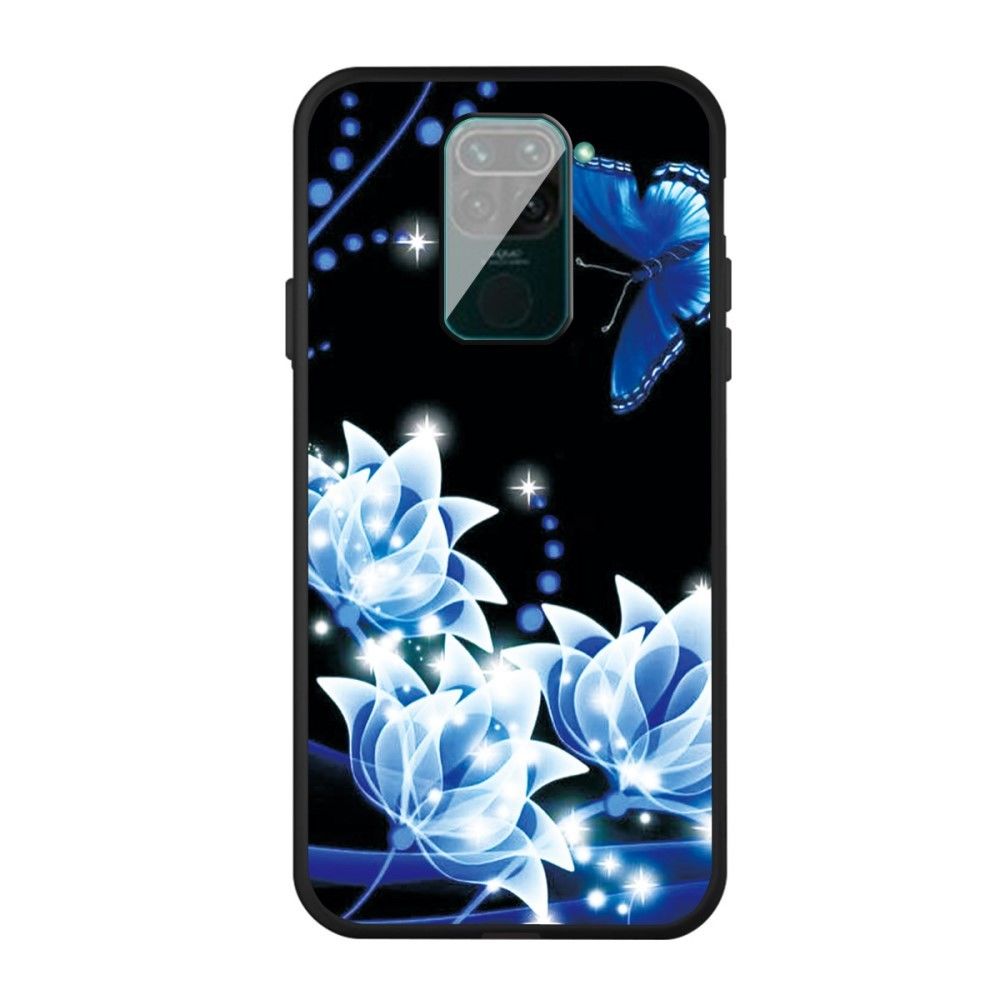 Generic - Coque en TPU impression de motif mat durable fleur blanche pour votre Xiaomi Redmi Note 9 - Coque, étui smartphone