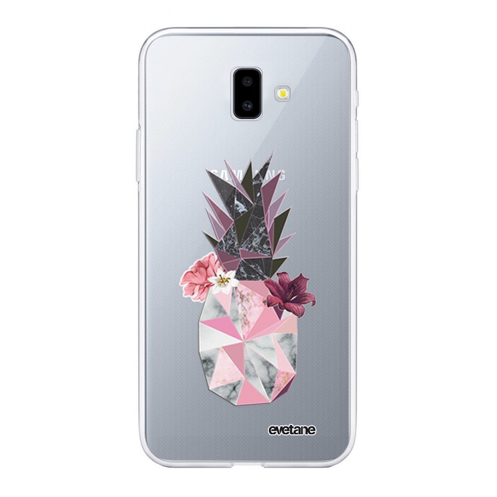 Evetane - Coque Samsung Galaxy J6 Plus 2018 souple transparente Ananas Fleuri Motif Ecriture Tendance Evetane - Coque, étui smartphone