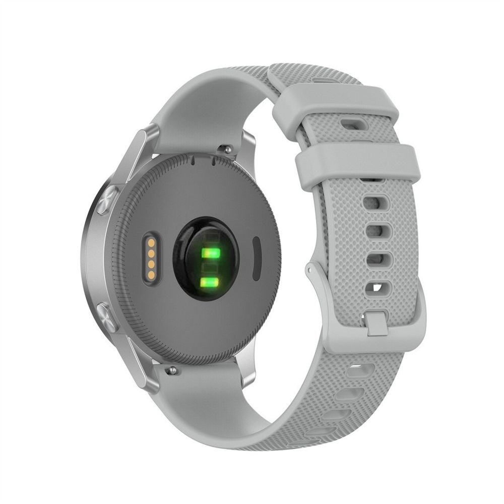 Wewoo - Bracelet pour montre connectée de remplacement Smartwatch en silicone Garmintaille 18 mm universel gris - Bracelet connecté