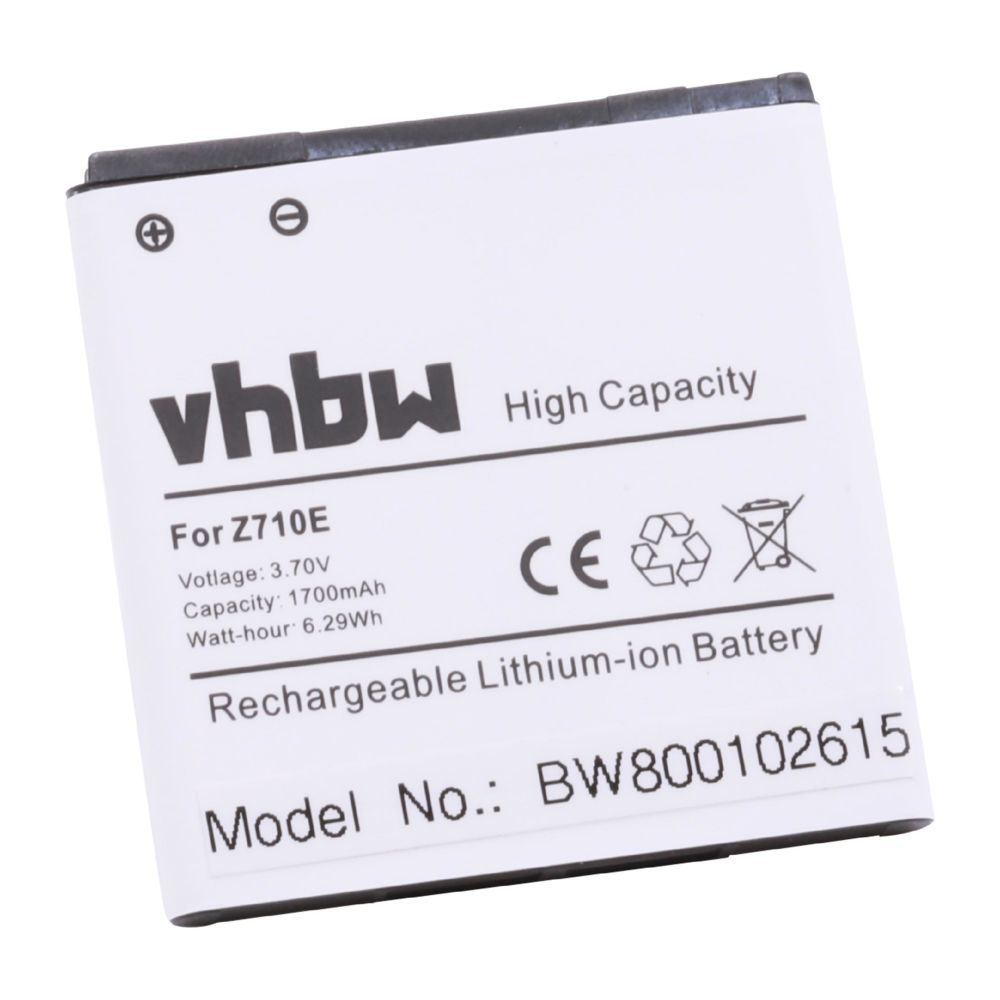 Vhbw - Batterie LI-ION 1700mAh pour T-Mobile Sensation 4G, HTC Sensation 4G remplace BG58100, BA S560, 35H00150-01M, BA58130, BG86100, BA-S780 - Batterie téléphone