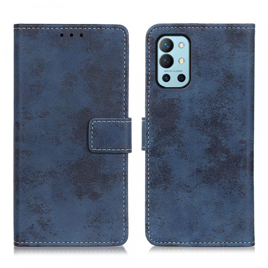Other - Etui en PU Style vintage avec support bleu pour votre OnePlus 9R - Coque, étui smartphone