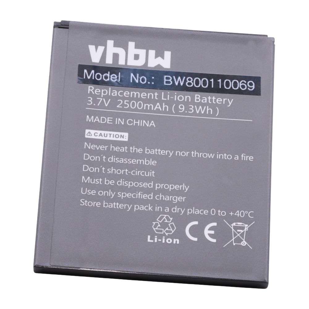 Vhbw - vhbw Li-Polymère batterie 2500mAh (3.8V) pour téléphone portable mobil smartphone Komu K5 - Batterie téléphone