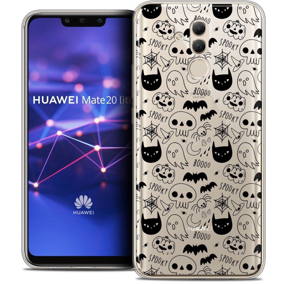 Caseink - Coque Housse Etui Huawei Mate 20 Lite (6.3 ) [Crystal Gel HD Collection Halloween Design Spooky - Souple - Ultra Fin - Imprimé en France] - Coque, étui smartphone