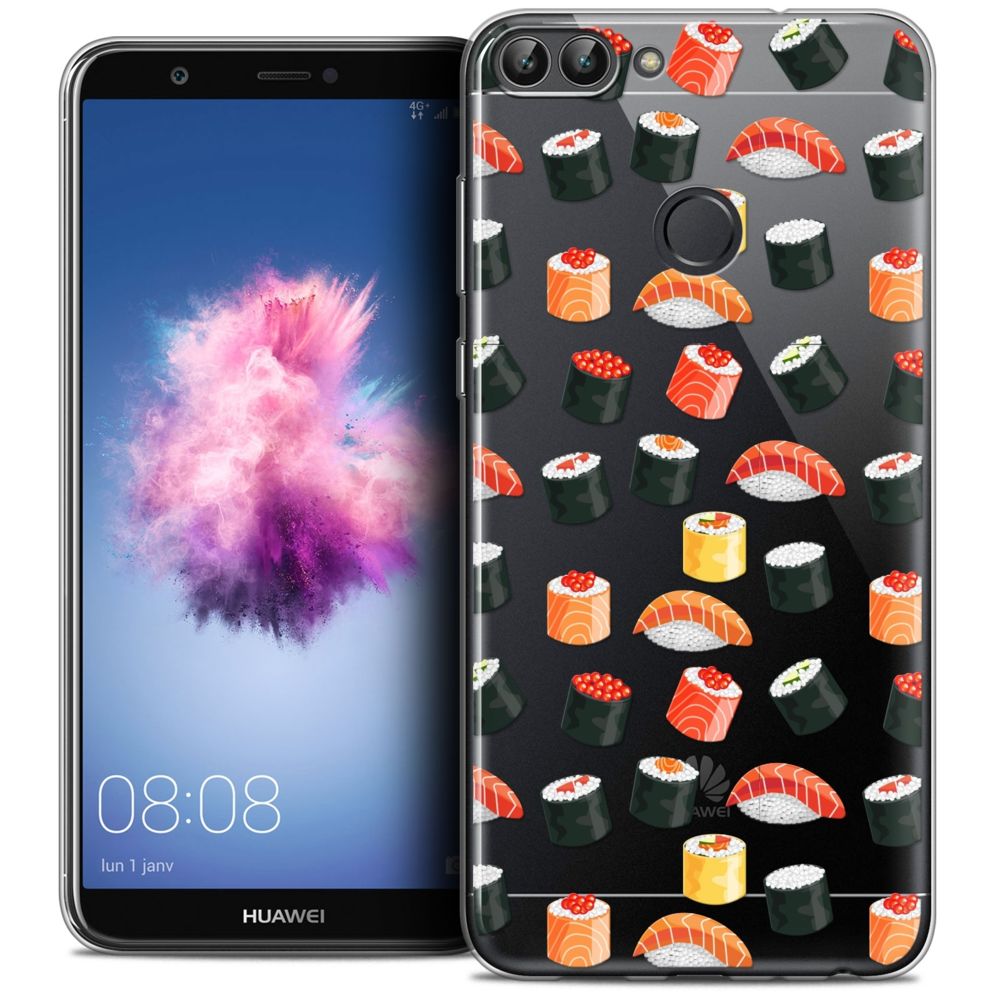 Caseink - Coque Housse Etui Huawei P Smart (5.7 ) [Crystal Gel HD Collection Foodie Design Sushi - Souple - Ultra Fin - Imprimé en France] - Coque, étui smartphone