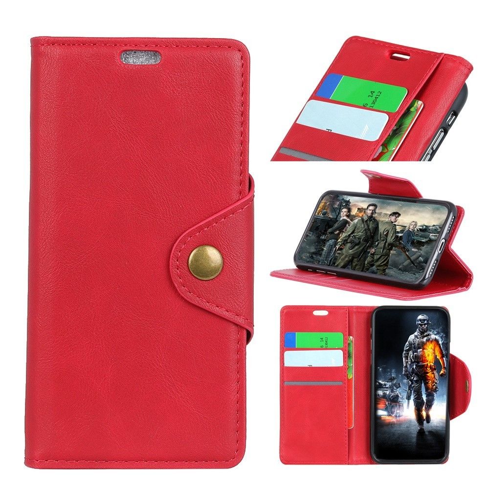marque generique - Etui en PU rouge pour Huawei Honor 7C - Autres accessoires smartphone